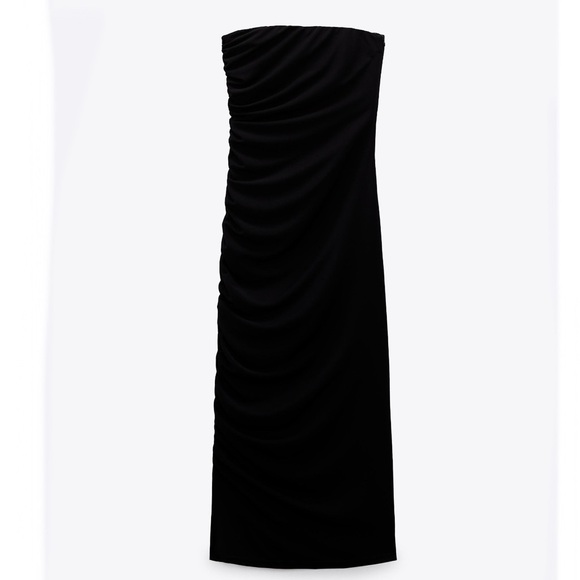 ZARA Draped midi dress - Picture 2 of 6